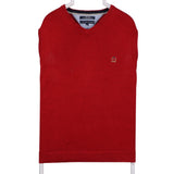 Tommy Hilfiger 90's Sleeveless Jumper Knitted Vests XLarge Burgundy Red