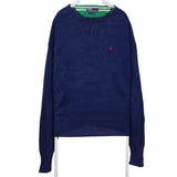 Polo Ralph Lauren 90's Knitted Single Stitch Long Sleeve Jumper Large Navy Blue