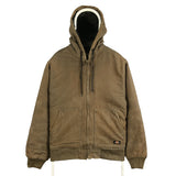 Carhartt 90's Hooded Heavyweight Zip Up Workwear Jacket Large Brown