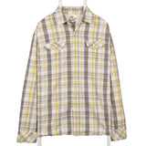 Wrangler 90's Check Long Sleeve Button Up Shirt XLarge Yellow