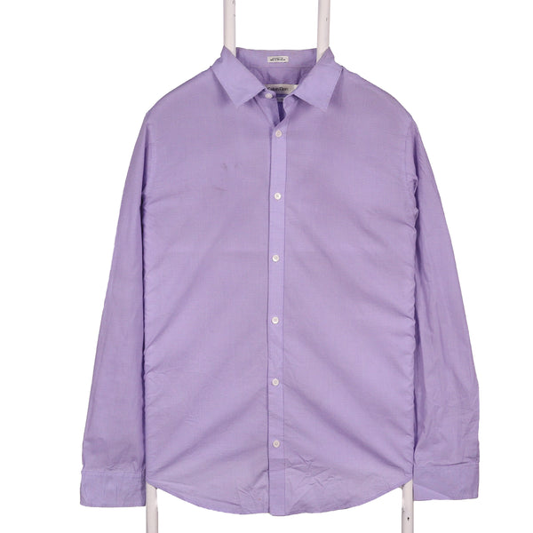 Calvin Klein 90's Long Sleeve Button Up Shirt Medium Purple