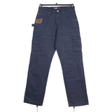 Wrangler 90's Cargo Baggy Carpenter Workwear Trousers / Pants 34 x 34 Navy Blue