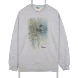 TUF Threads 90's Duck Graphic Sweatshirt Large Grey