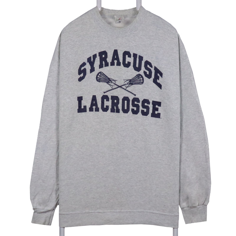 Fruit of the Loom 90's Lacrosse Crewneck Heavyweight Sweatshirt XLarge Grey