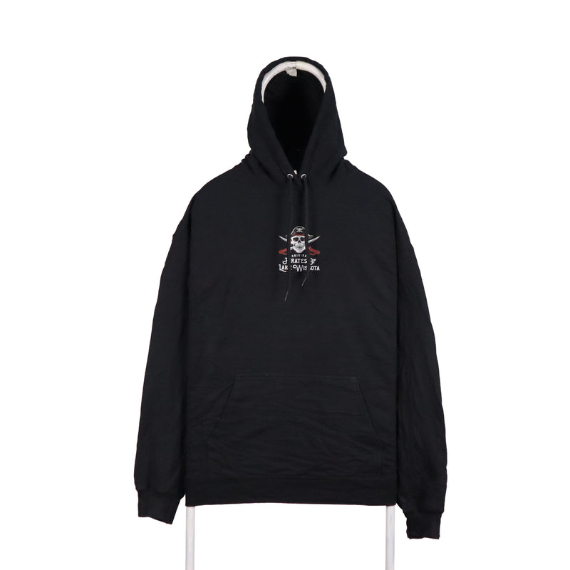 Port And Company 90's Pirates Pullover Hoodie XLarge Black