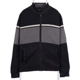 Tommy Hilfiger 90's Knitted Zip Up Jumper / Sweater XLarge Black