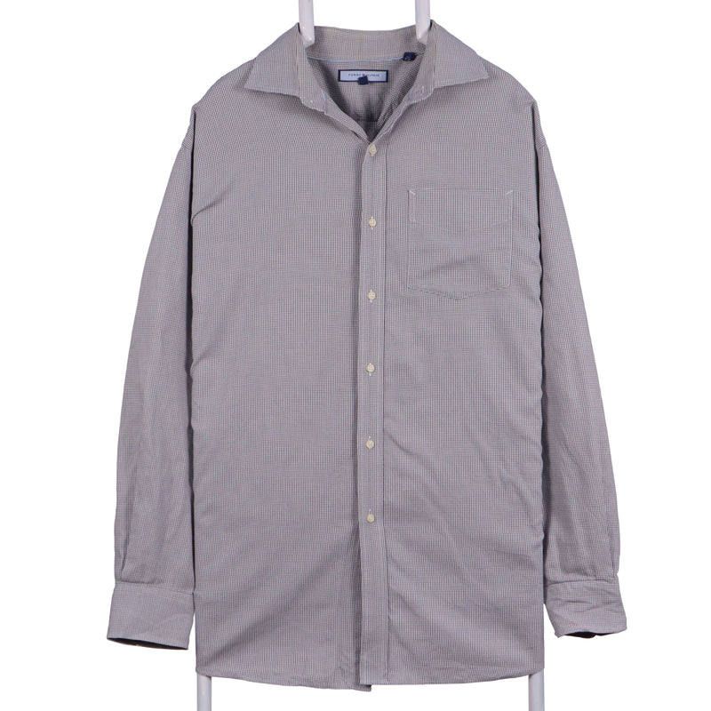 Tommy Hilfiger 90's Long Sleeve Button Up Check Shirt XLarge Grey
