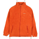 Columbia 90's Fleece Long Sleeve Zip Up Bomber Jacket XLarge Orange