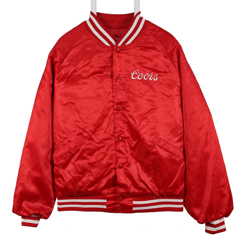 Exquisite 90's Cools Nylon Button Up Bomber Jacket XLarge Red
