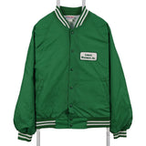 Hartwell 90's Varsity Long Sleeve Button Up Bomber Jacket Large Green