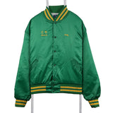 Holloway 90's Nylon Shell Button Up Bomber Jacket XXXLarge (3XL) Green