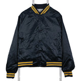 Holloway 90's Nylon Sportswear Button Up Long Sleeve Bomber Jacket Small Navy Blue