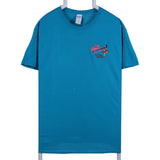 Gildan 90's Mels Diner Short Sleeve Back Print T Shirt Large Blue