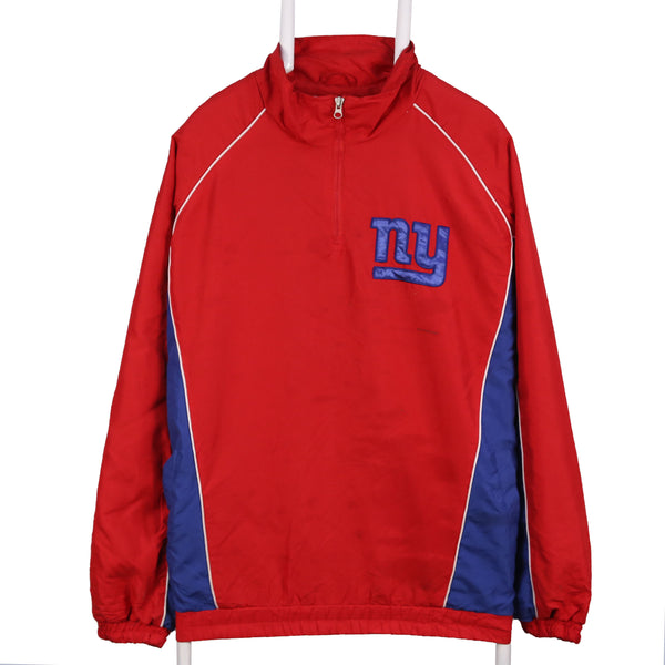 NFL 90's NY Quarter Zip Workwear Jacket XLarge Red