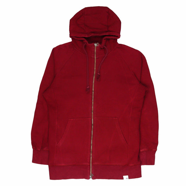 Adidas 90's Zip Up Hoodie XLarge (missing sizing label) Burgundy Red