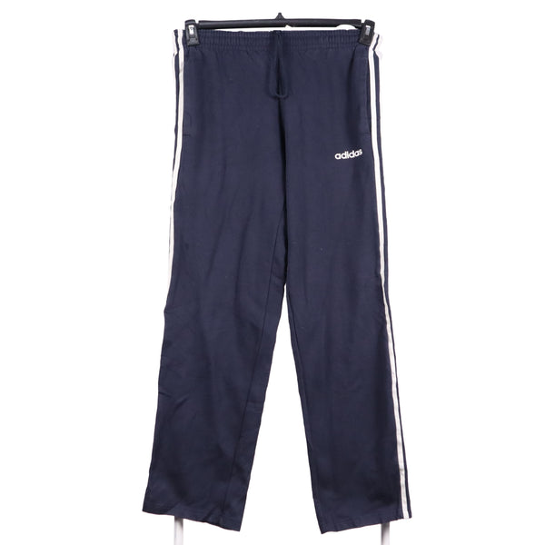 Adidas 90's Drawstring Elasticated Waistband Spellout Logo Joggers / Sweatpants Small Navy Blue