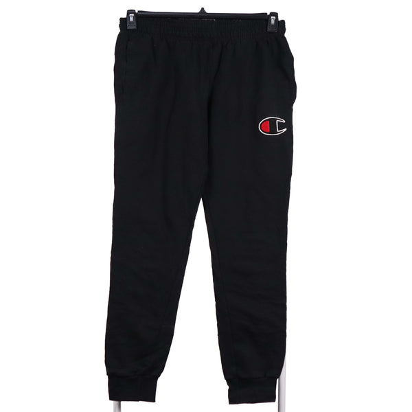 Champion 90's Drawstring Elasticated Waistband Joggers / Sweatpants Medium Black