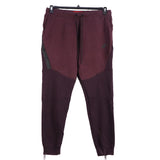 Nike 90's Jogging Bottoms Elasticated Waistband Drawstrings cuffed Trousers / Pants XLarge Burgundy Red