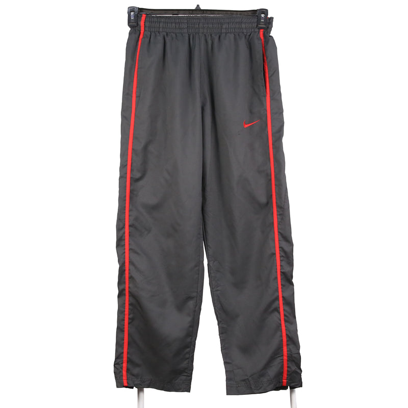 Nike 90's Elasticated Waistband Drawstrings Straight Leg Nylon Sportswear Trousers / Pants Medium Grey