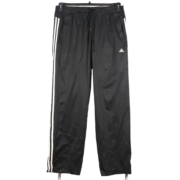 Adidas 90's Nylon Sportswear Elasticated Waistband Drawstrings Joggers / Sweatpants Large Black