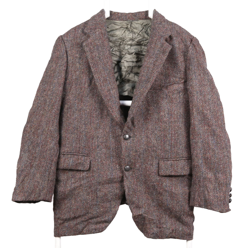 Harris Tweed 90's Tweed Wool Jacket Blazer Medium Grey