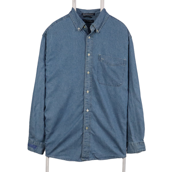 Devon & Jones   Shirt Medium Blue