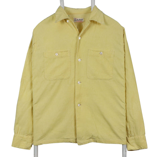 Early Mac Donald 90's Corduroy Long Sleeve Button Up Shirt Small Yellow