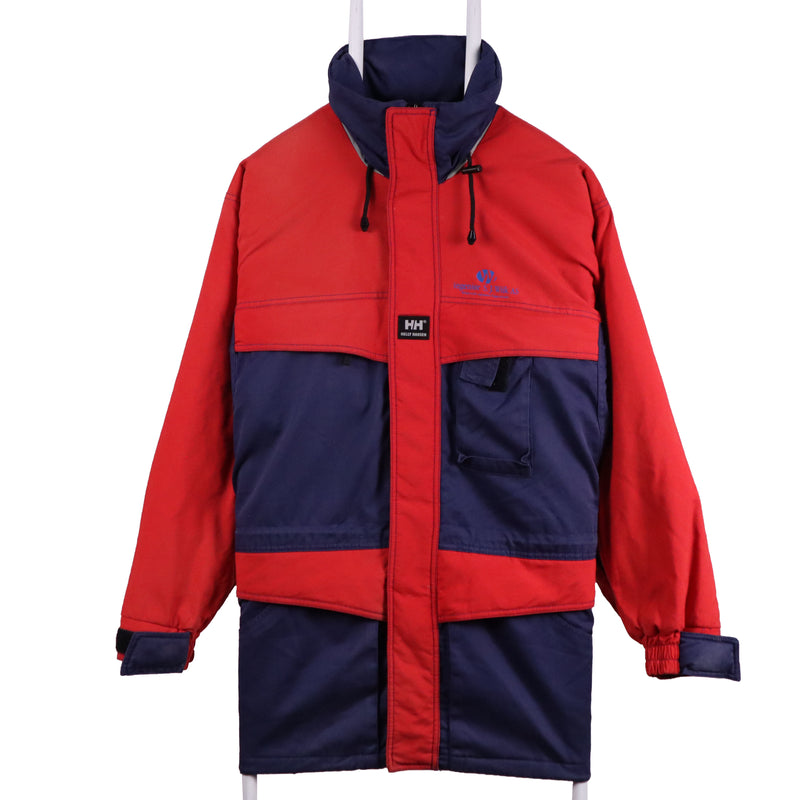 Helly Hansen 90's Hood in collar Waterproof Zip Up Puffer Jacket Small Red