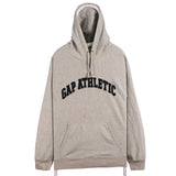 Gap 90's Spellout Logo Fleece Pullover Hoodie XXLarge (2XL) Grey