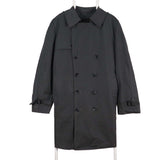 London Fog 90's Long Button Up Trench Coat Large Grey