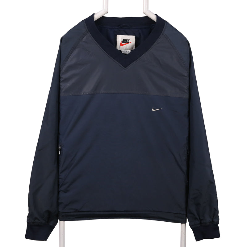 Nike 90's Swoosh Pullover Windbreaker Jacket XLarge Navy Blue