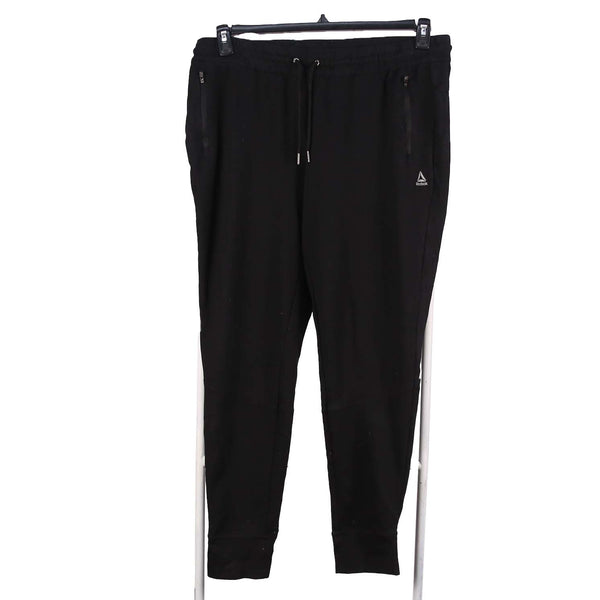 Reebok 90's Drawstring Elasticated Waistband Joggers / Sweatpants Large Black