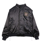 Treasures Island 90's Nylon Button Up Windbreaker Jacket Medium Black