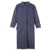 London Fog 90's Belted Button Up Trench Coat XLarge Blue