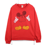 JUNK FOOD 90's Mickey Mouse Crewneck Sweatshirt Medium Red