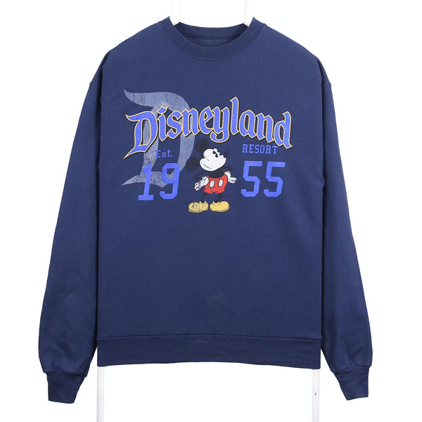 Hanes 90's Mickey Mouse Crewneck Sweatshirt Small Navy Blue