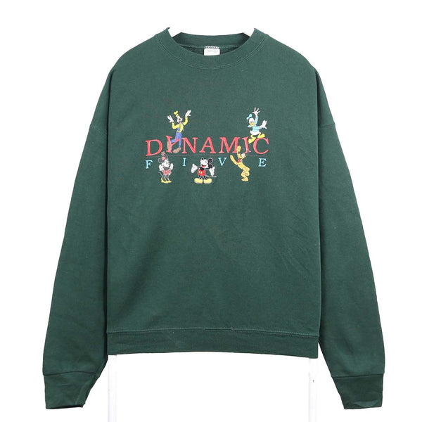 Mickey & Co 90's Dynamic Five Mickey Mouse Sweatshirt XLarge Green