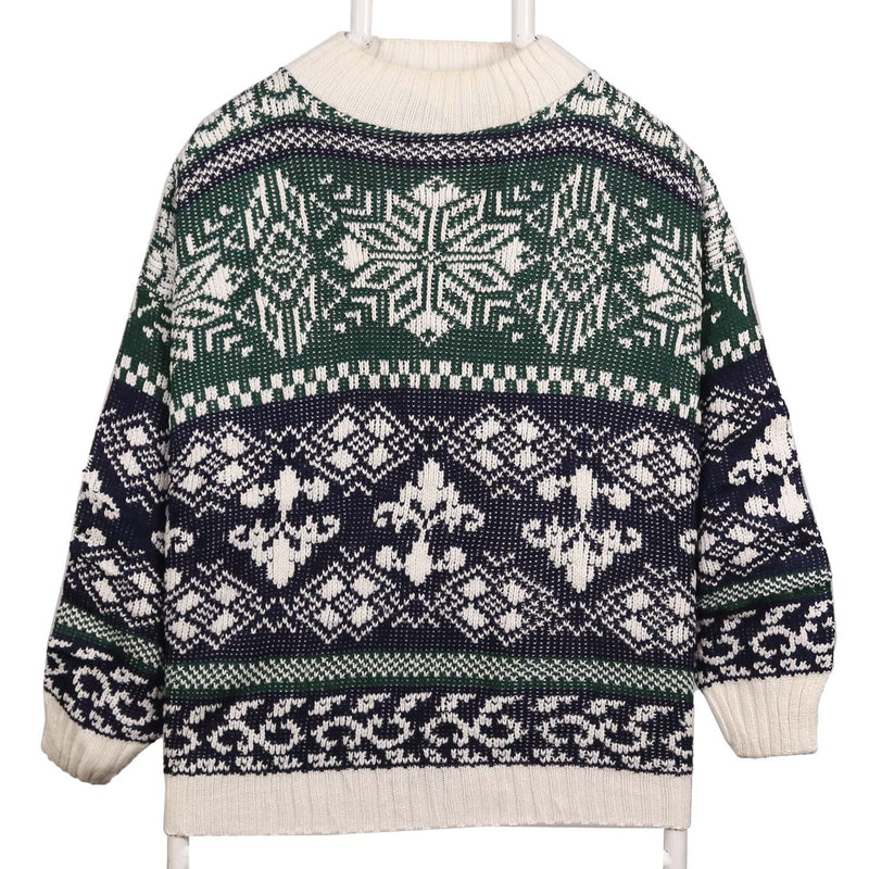 Cut 4 U 90's Knitted Crewneck Jumper / Sweater Medium (missing sizing label) Green