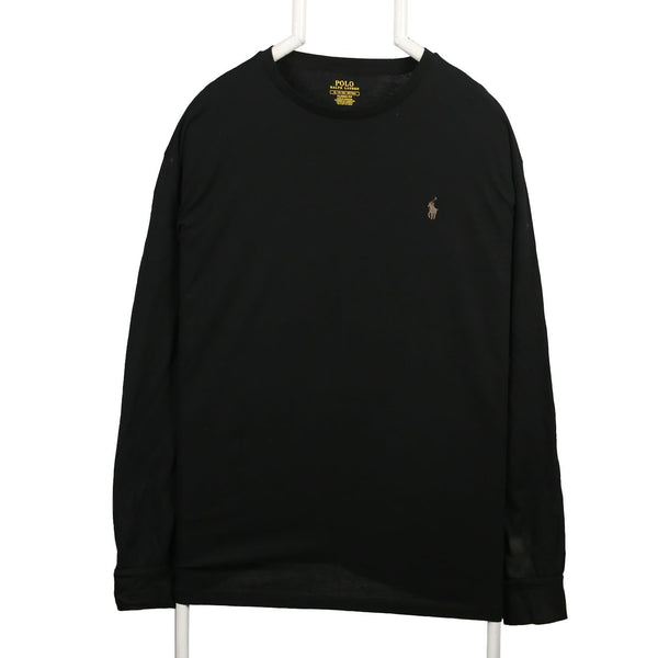 Polo Ralph Lauren 90's Long Sleeve Crewneck Cotton Sweatshirt XLarge Black