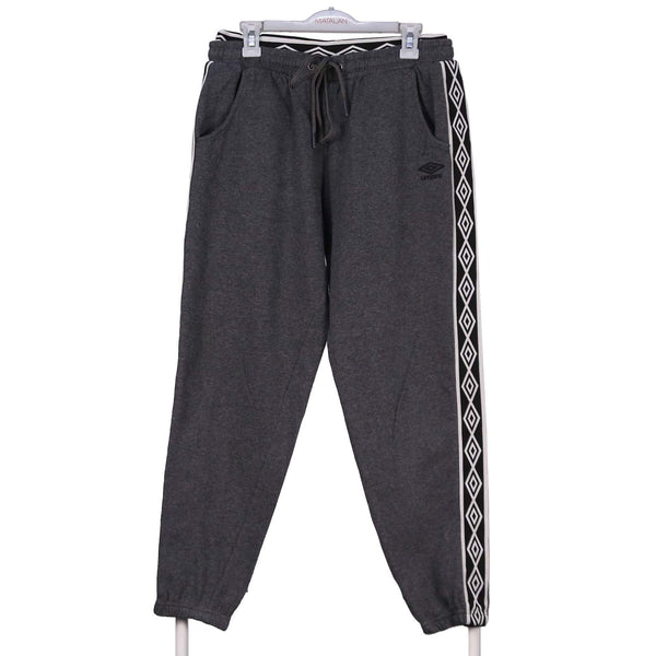 Umbro 90's Elasticated Waistband Drawstrings Joggers / Sweatpants XLarge Grey