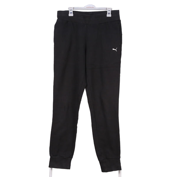 Puma 90's Jogging Bottoms cuffed Elasticated Waistband Trousers / Pants Medium Black