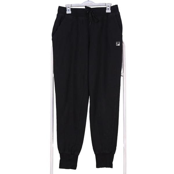 Fila 90's Elasticated Waistband Drawstrings Joggers / Sweatpants Medium Black