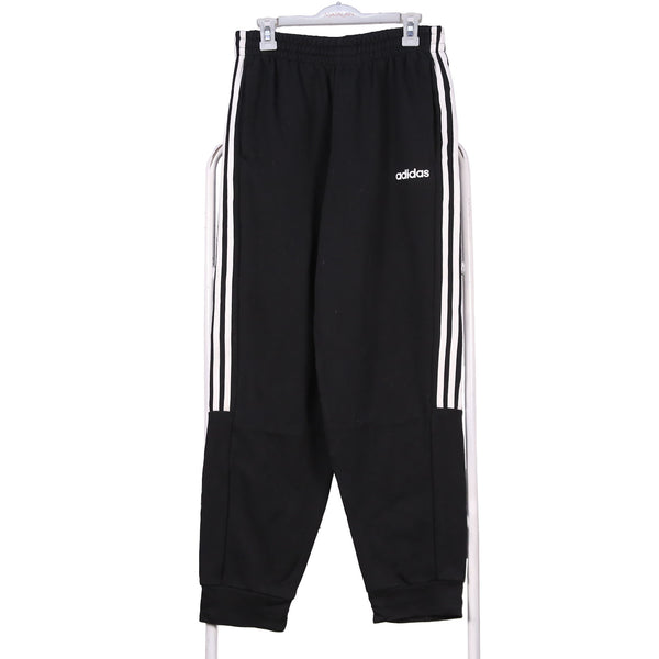 Adidas 90's Spellout Logo Elasticated Waistband Drawstrings Joggers / Sweatpants Medium Black