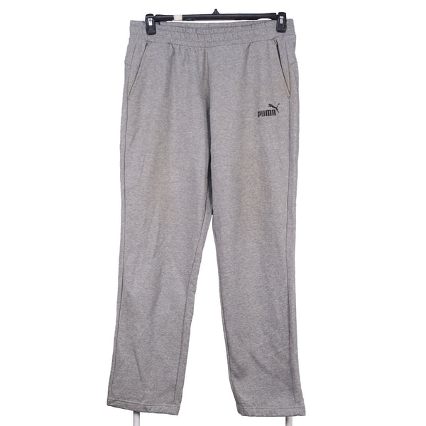 Puma 90's Jogging Bottoms Straight Leg Spellout Logo Trousers / Pants XLarge Grey