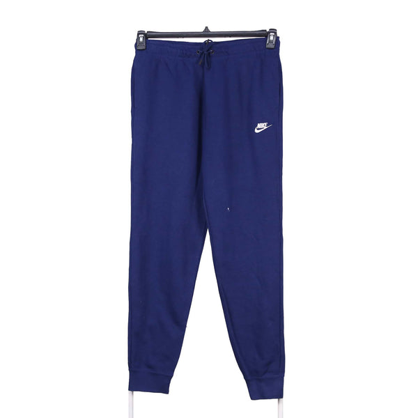 Nike 90's Single Stitch cuffed Elasticated Waistband Drawstrings Trousers / Pants Medium Blue