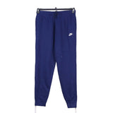 Nike 90's Single Stitch cuffed Elasticated Waistband Drawstrings Trousers / Pants Medium Blue