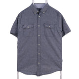 Tommy Hilfiger 90's Short Sleeve Button Up Shirt Medium Blue
