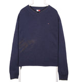 Tommy Hilfiger 90's small logo Long Sleeve Jumper Large Blue