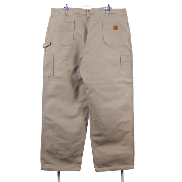 Carhartt 90's Cargo Baggy Carpenter Workwear Denim Trousers / Pants 42 Beige Cream