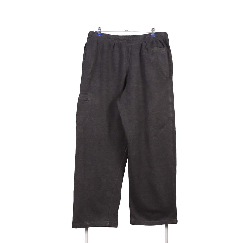 Fila 90's Elasticated Waistband Drawstrings Straight Leg Bootcut Trousers / Pants Medium Black